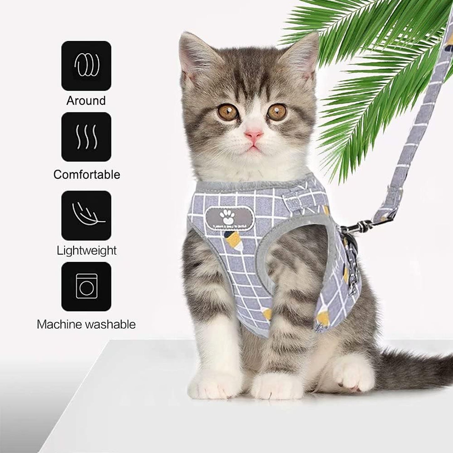 PETBABAS Adjustable Comfort Harness for Dog and Cat