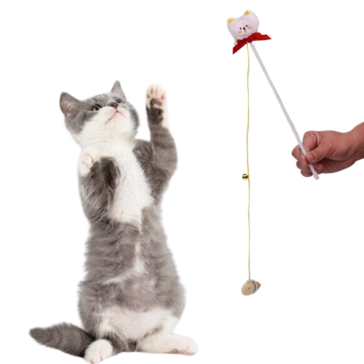 Petbabas Cat and Dog Playing Stick