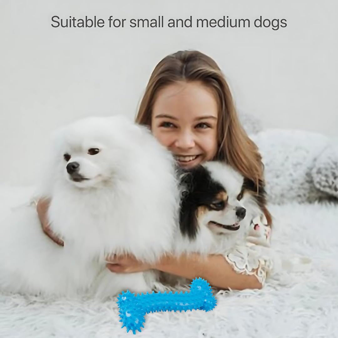 PETBABAS Dog Chew Toy for Puppy, Cute Blue Small Dog Toy
