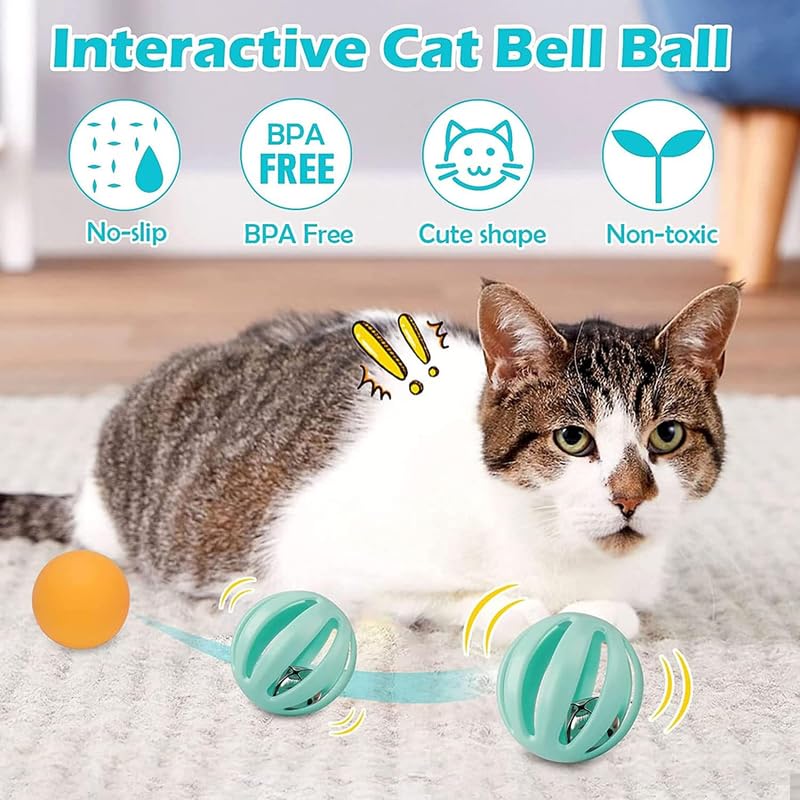 Petbabas Cat Toy Roller, Cat Turntable Ball Interactive