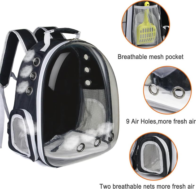 PETBABAS Transparent Pet Carrier Backpack