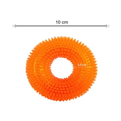 Petbabas Squeaky Ring Toy|Non- Toxic and Durable Squeaky Ring Shaped Ring Toy