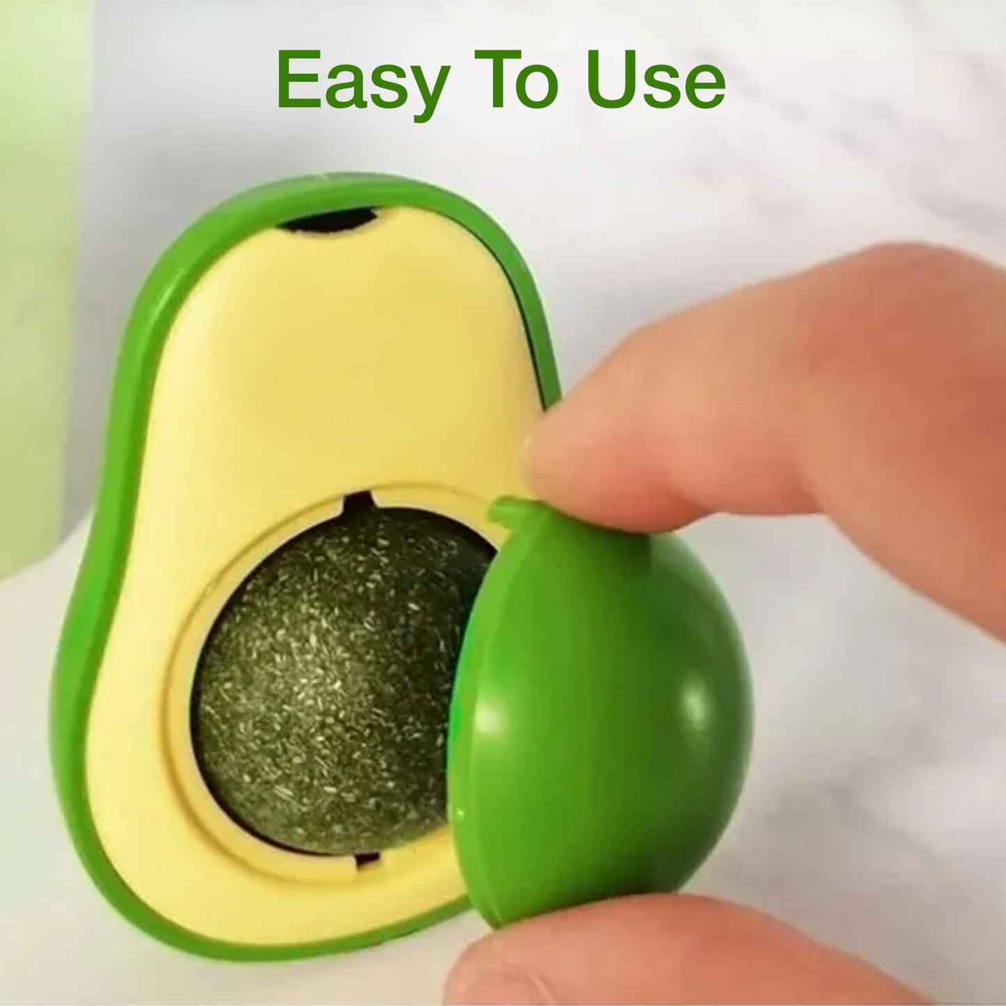 Petbabas Avocado-Shaped Cat Toy with Catnip
