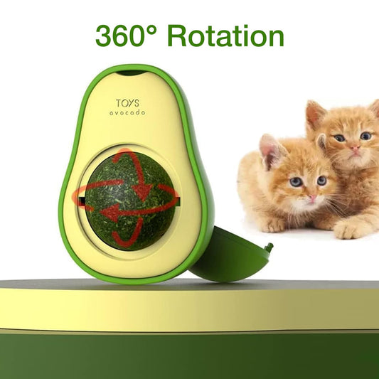 Petbabas Avocado-Shaped Cat Toy with Catnip