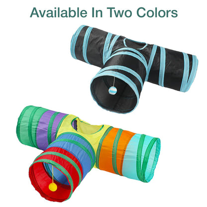 Petbabas 3-Way Pet Tunnels and Activity Toys for Small Animals