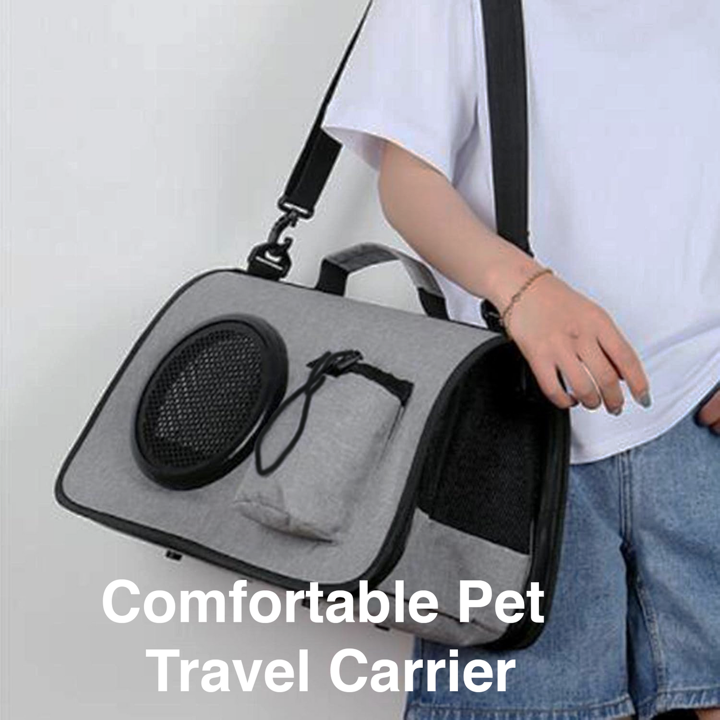 Petbabas Cat Travel Carrier Bag Grey