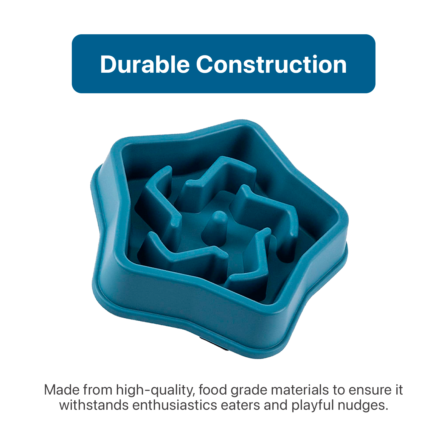 PETBABAS Durable Slow Feeder Bowl for Dogs and Cats