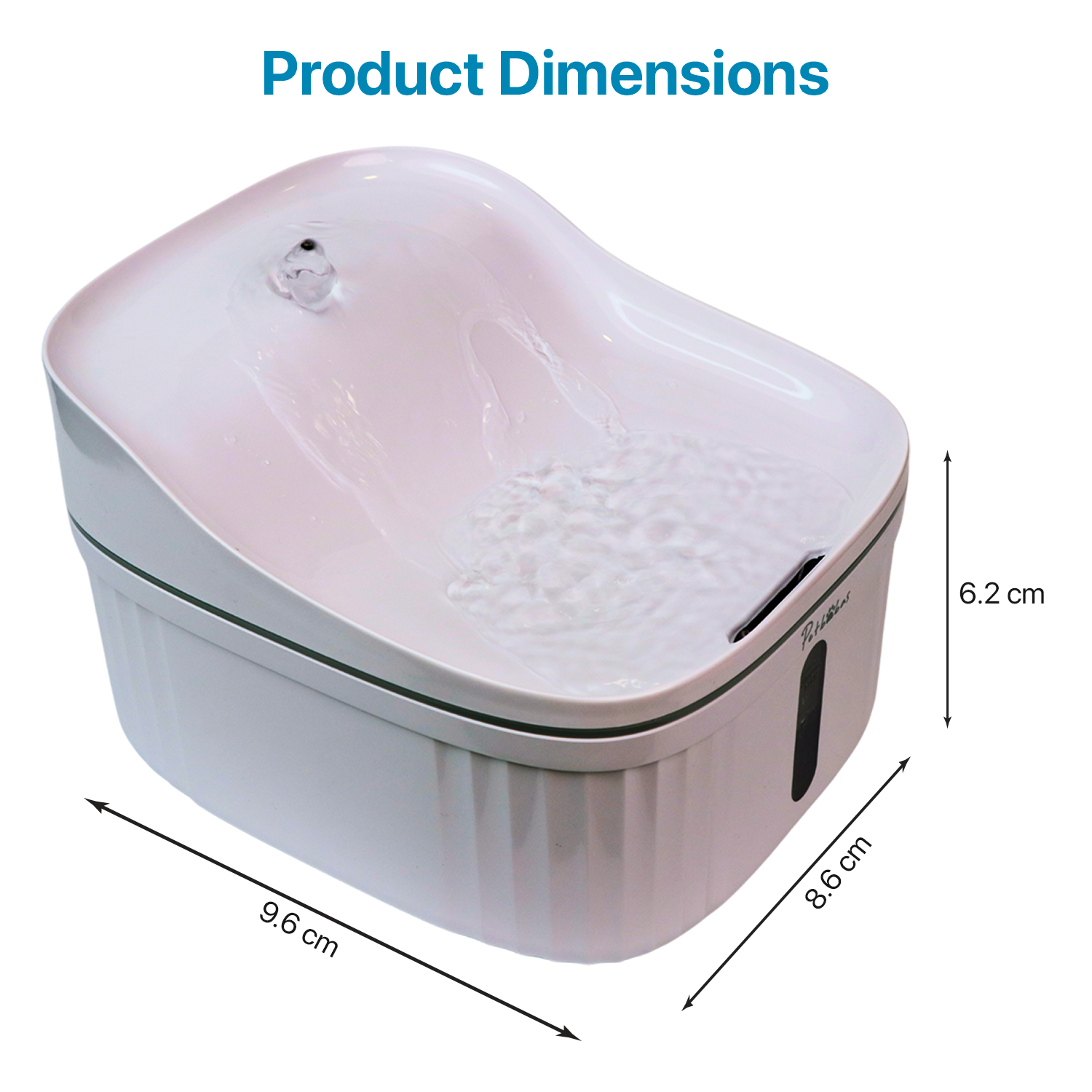 PETBABAS Automatic Pet Water Fountain for Cats and Dogs