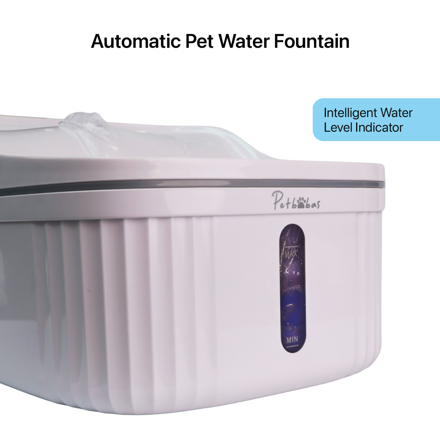 PETBABAS Automatic Pet Water Fountain for Cats and Dogs