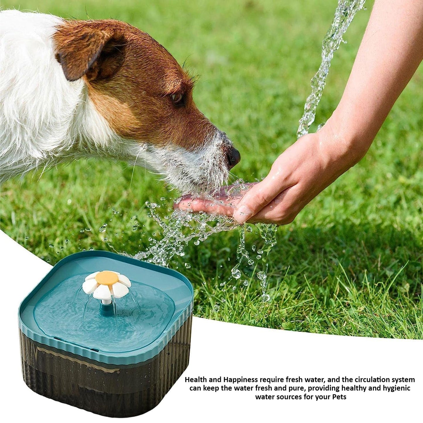 PETBABAS Automatic Pet Water Fountain for Cats and Dogs Ultra-Quiet