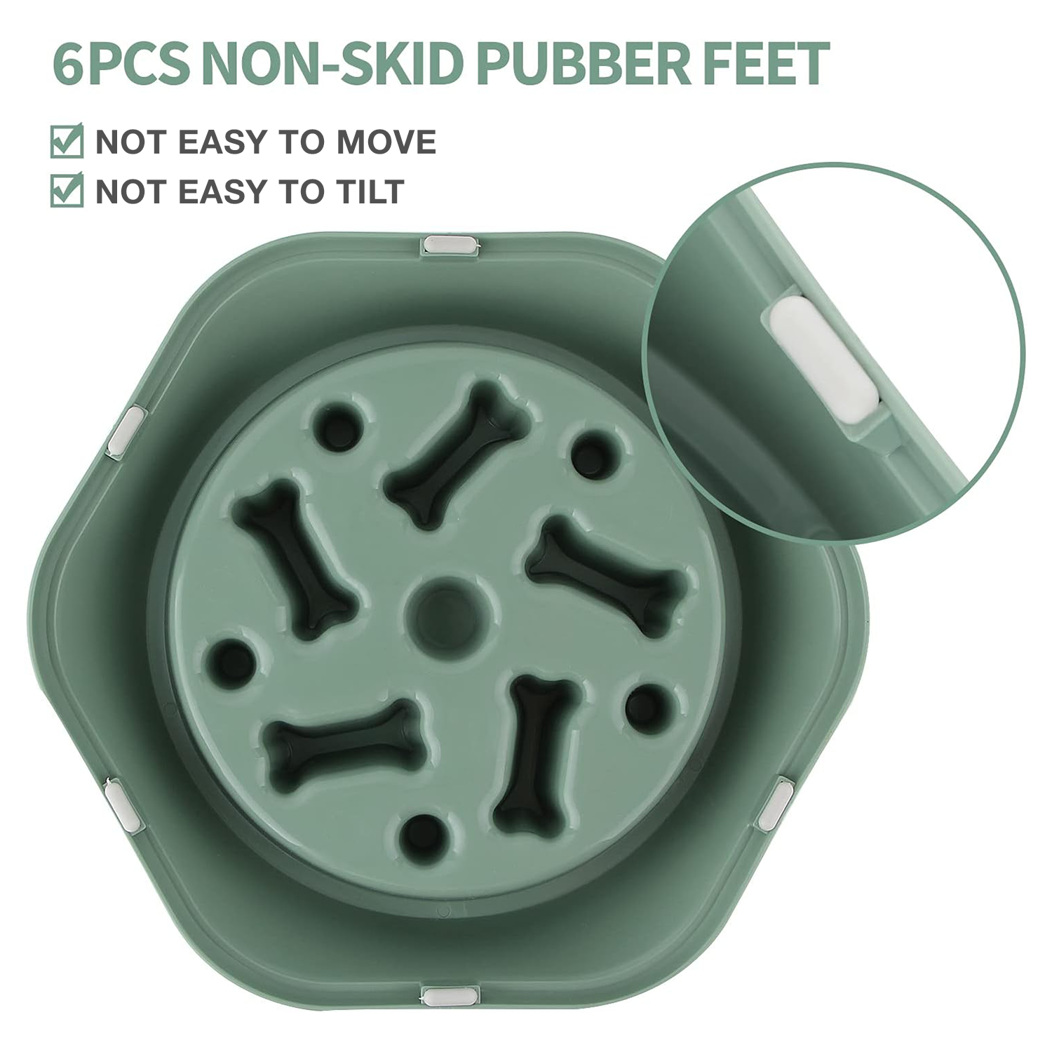 PETBABAS Durable Slow Feeder Bowl for Dogs