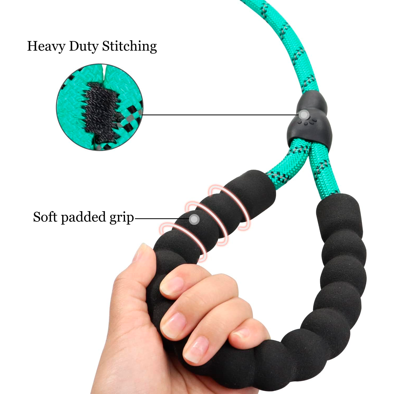 PETBABAS Reflective Adjustable Pet Leash for Dogs and Cats