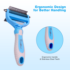 PETBABAS Dog Brush Dogs Comb, 2 in 1 Deshedding Tool