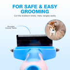 PETBABAS Dog Brush Dogs Comb, 2 in 1 Deshedding Tool