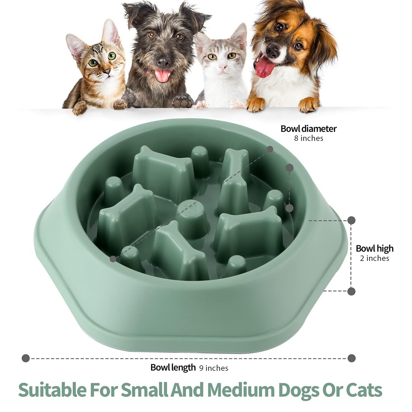 PETBABAS Durable Slow Feeder Bowl for Dogs