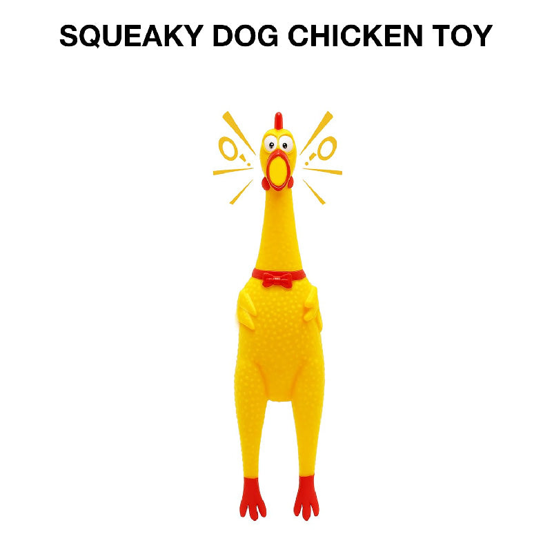 Squeaky Rubber Chicken Dog Toy