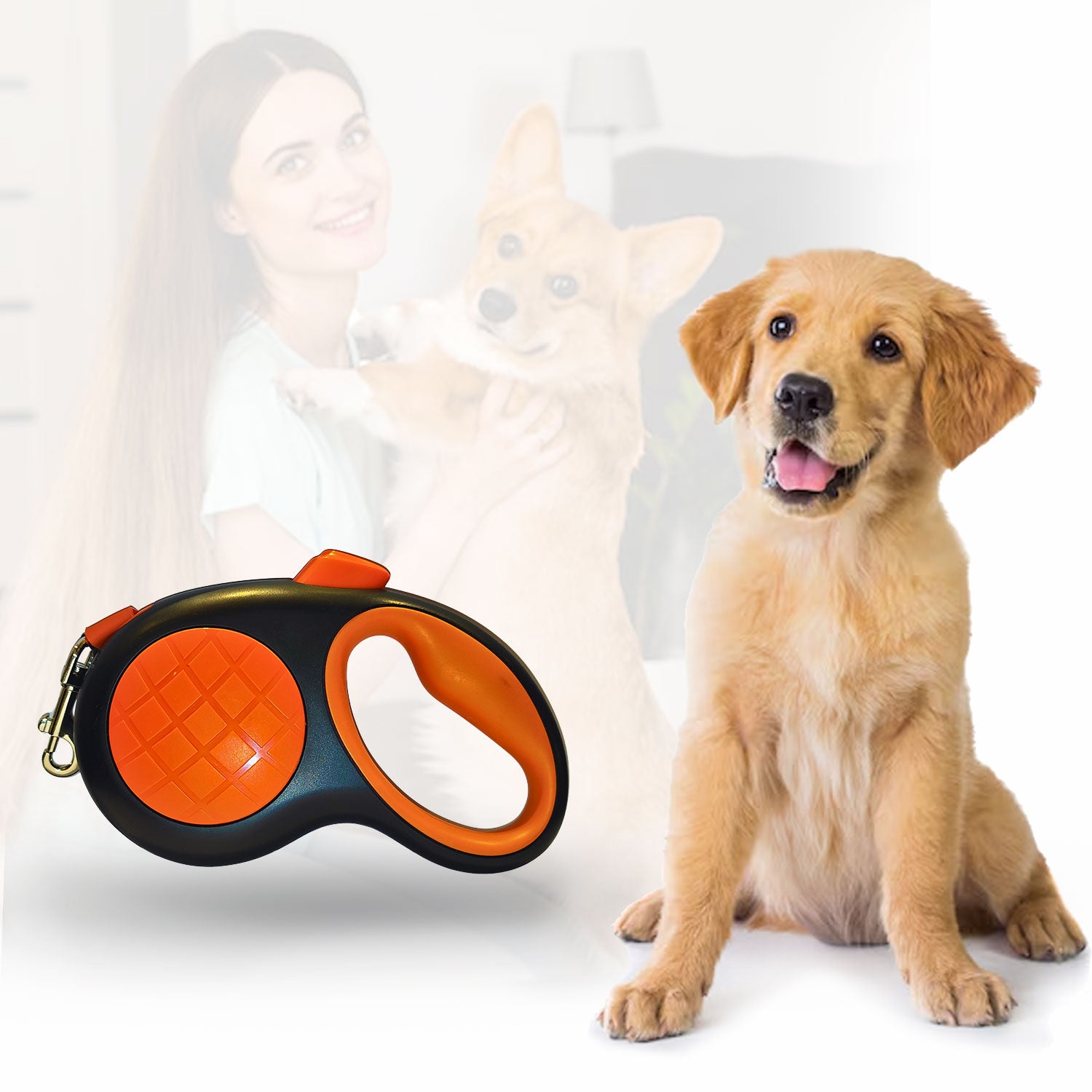 PETBABAS Adjustable Retractable Dog Leash