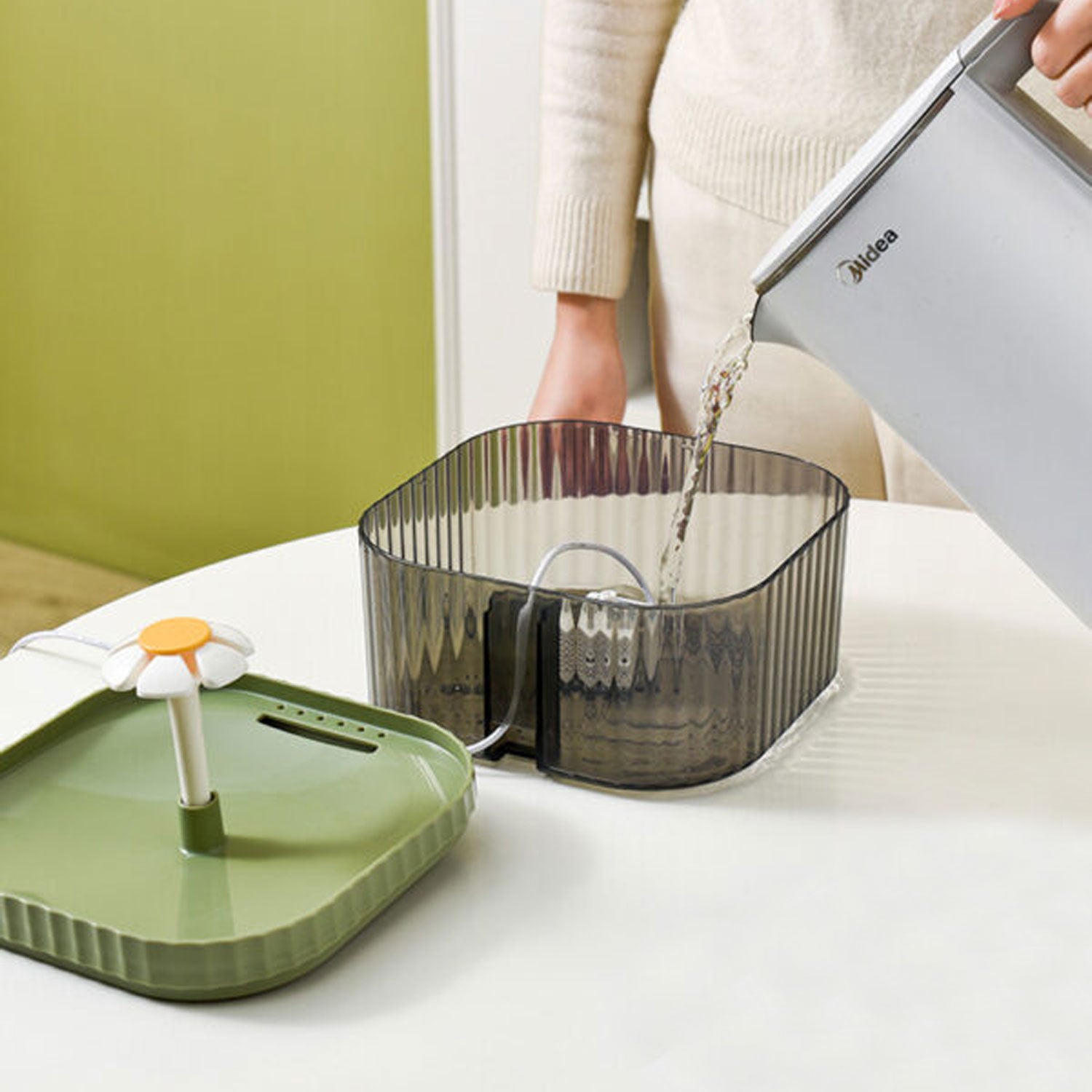 PETBABAS Automatic Pet Water Fountain for Cats and Dogs Ultra-Quiet