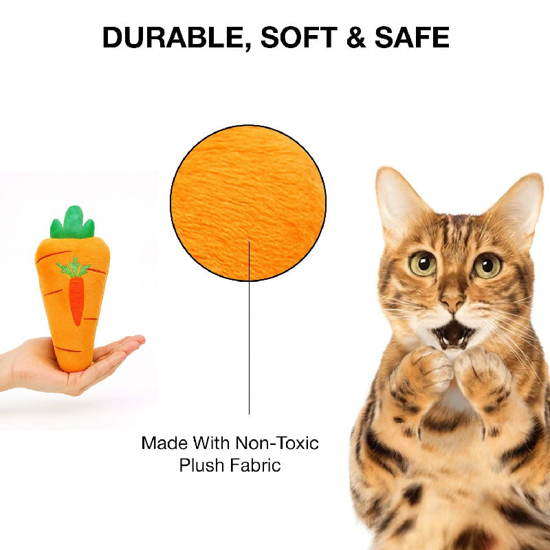 Plush Carrot Cat Toy