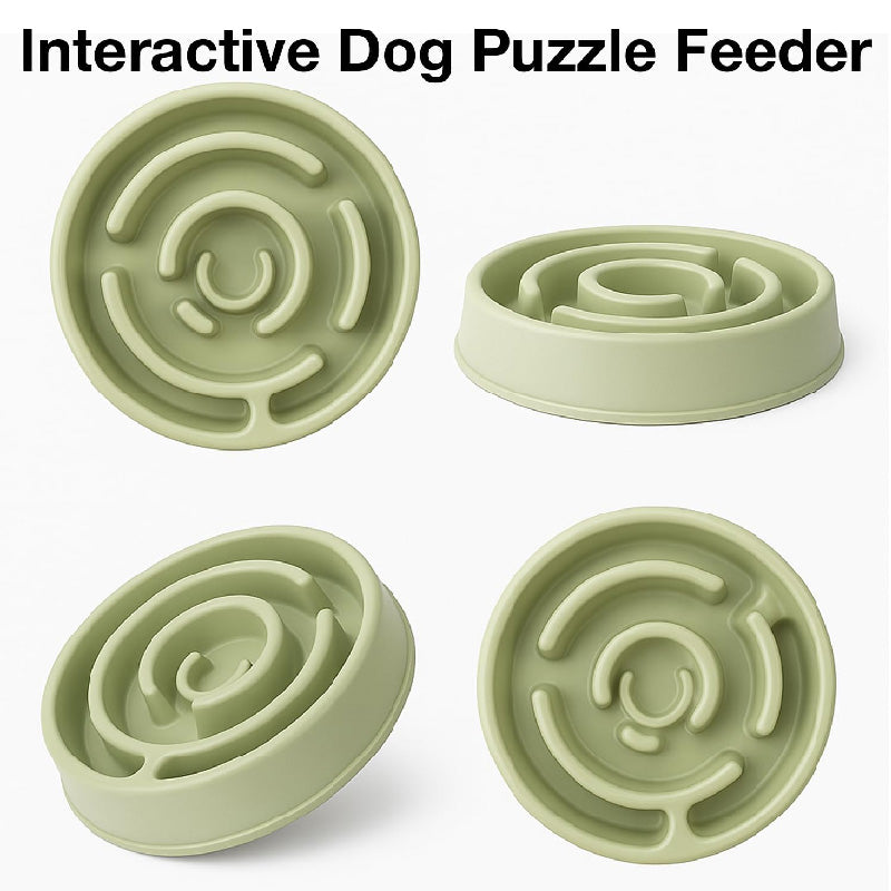 Petbabas Round Slow Feeder Bowl