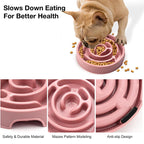 Petbabas Round Slow Feeder Bowl