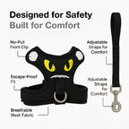 Petbabas Black cartoon harness
