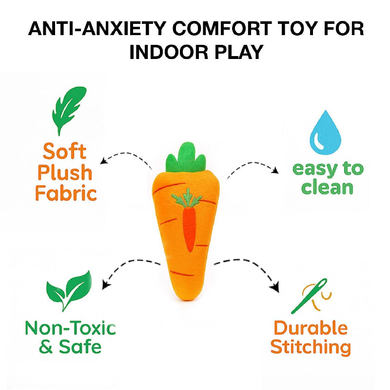 Plush Carrot Cat Toy