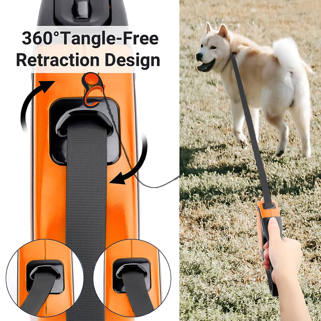 PETBABAS Adjustable Retractable Dog Leash