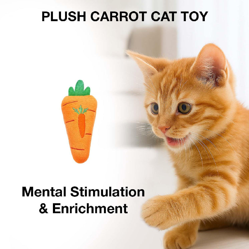 Plush Carrot Cat Toy