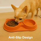 Petbabas Dog Ceramic teddy Bear Shaped Cute 2 in 1 Feeding Bowl