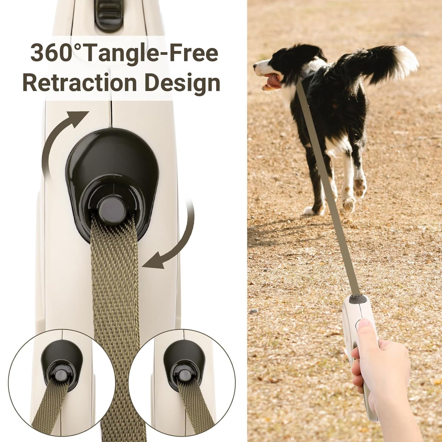 PETBABAS Adjustable Retractable Dog Leash