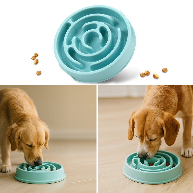 Petbabas Round Slow Feeder Bowl