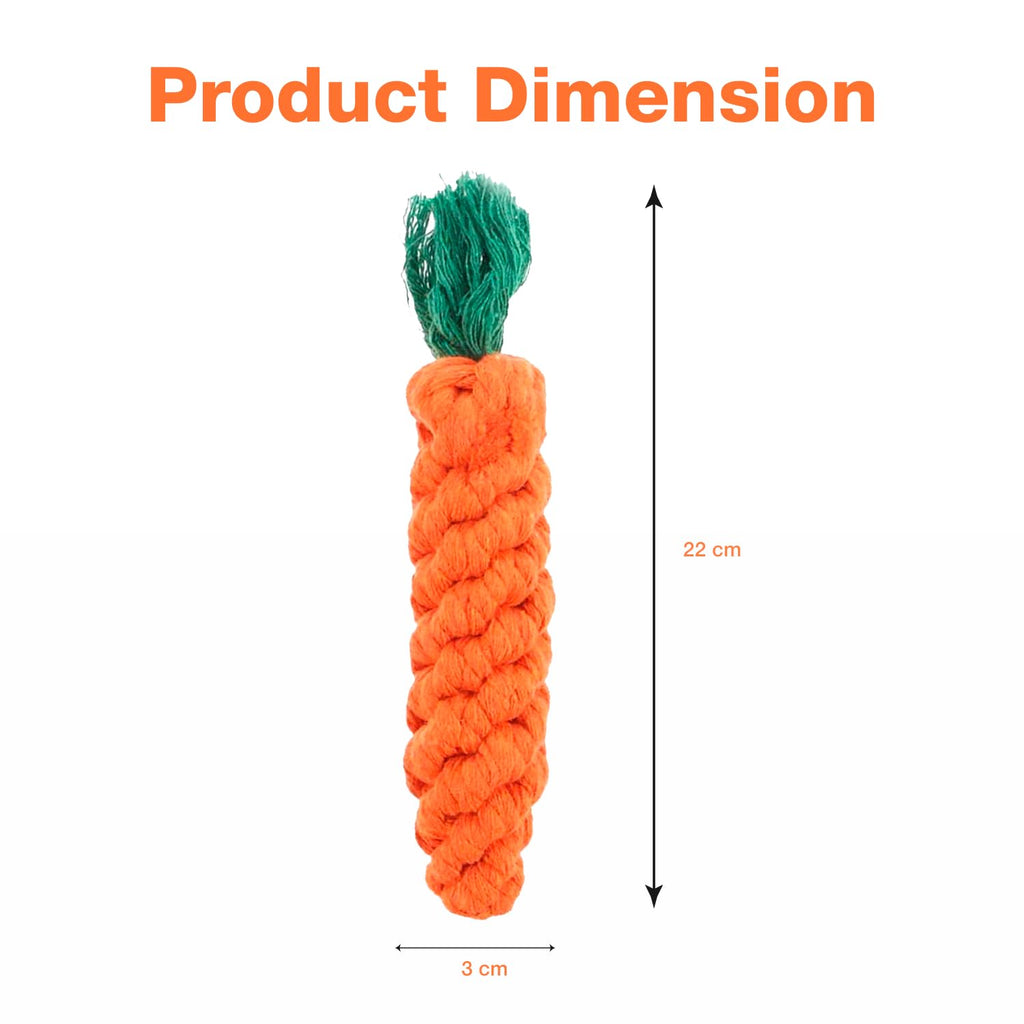 Petbabas Carrot Rope Toy for Dogs and Pets