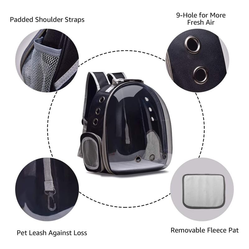 PETBABAS Transparent Pet Carrier Backpack