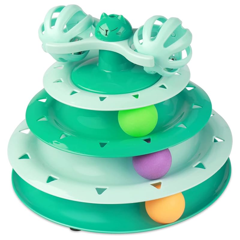 Petbabas Cat Toy Roller, Cat Turntable Ball Interactive