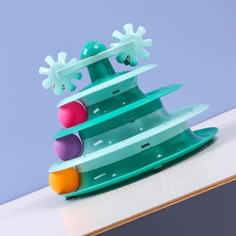 Petbabas Cat Toy Roller, Cat Turntable Ball Interactive