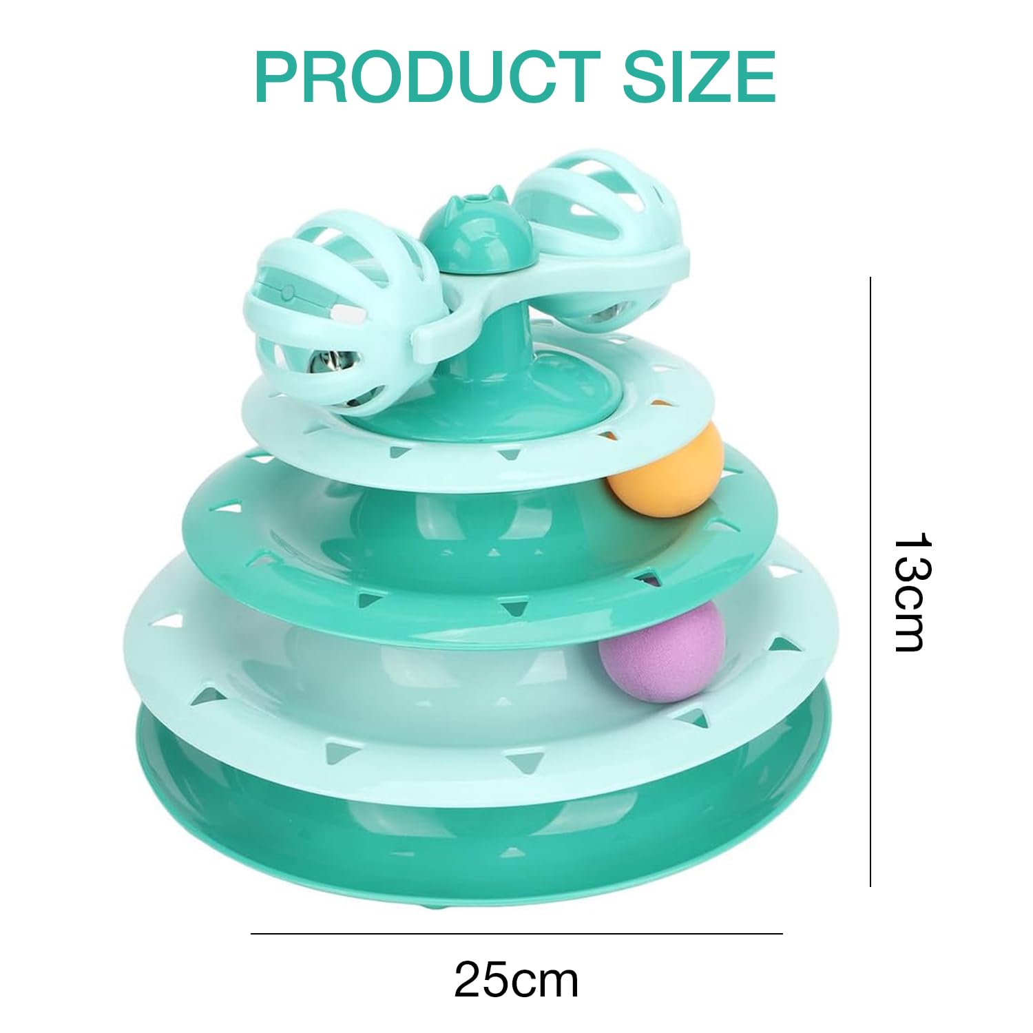 Petbabas Cat Toy Roller, Cat Turntable Ball Interactive