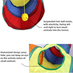 Petbabas 3-Way Pet Tunnels and Activity Toys for Small Animals
