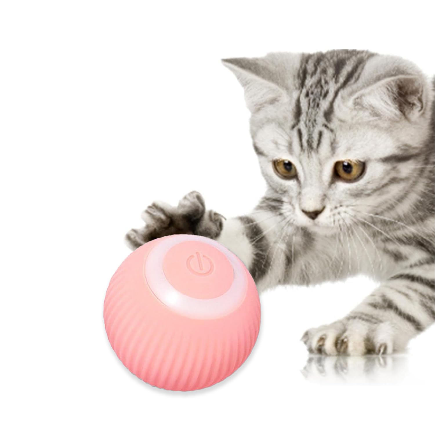 Petbabas Smart 360° Self-Rolling Cat Chasing Rotatable Toy Ball with LED Lights