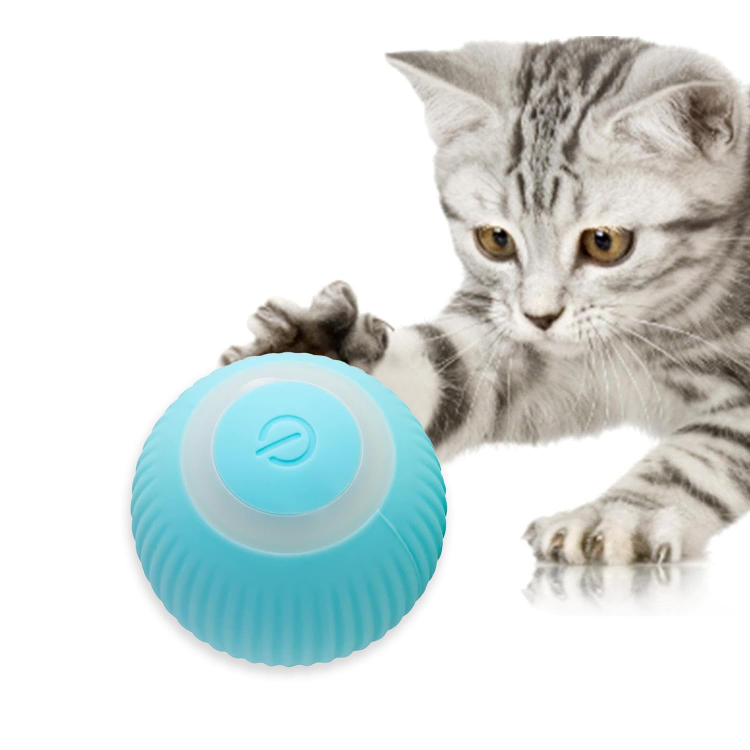 Petbabas Smart 360° Self-Rolling Cat Chasing Rotatable Toy Ball with LED Lights