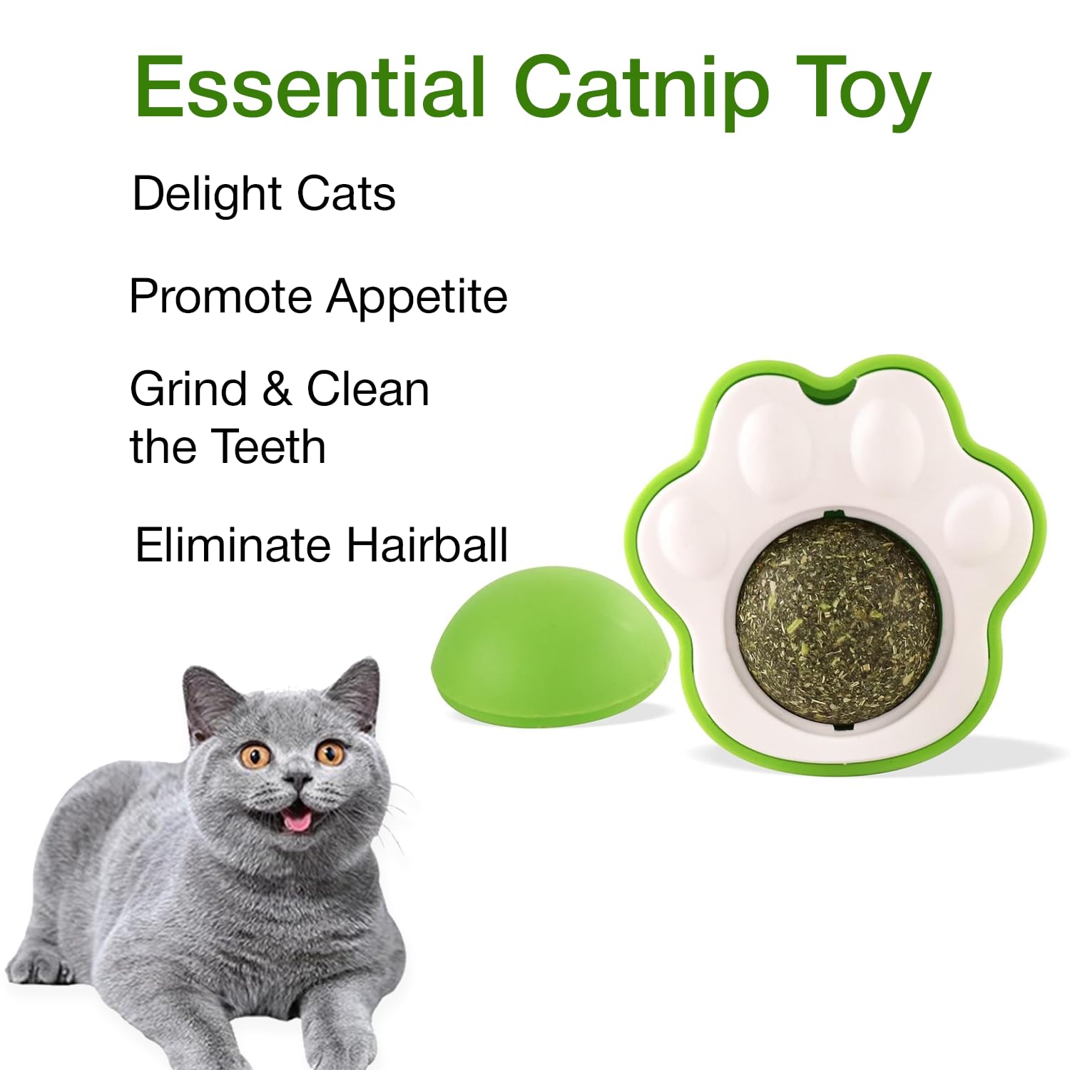 Petbabas Paw-Shaped Cat Toy with Catnip
