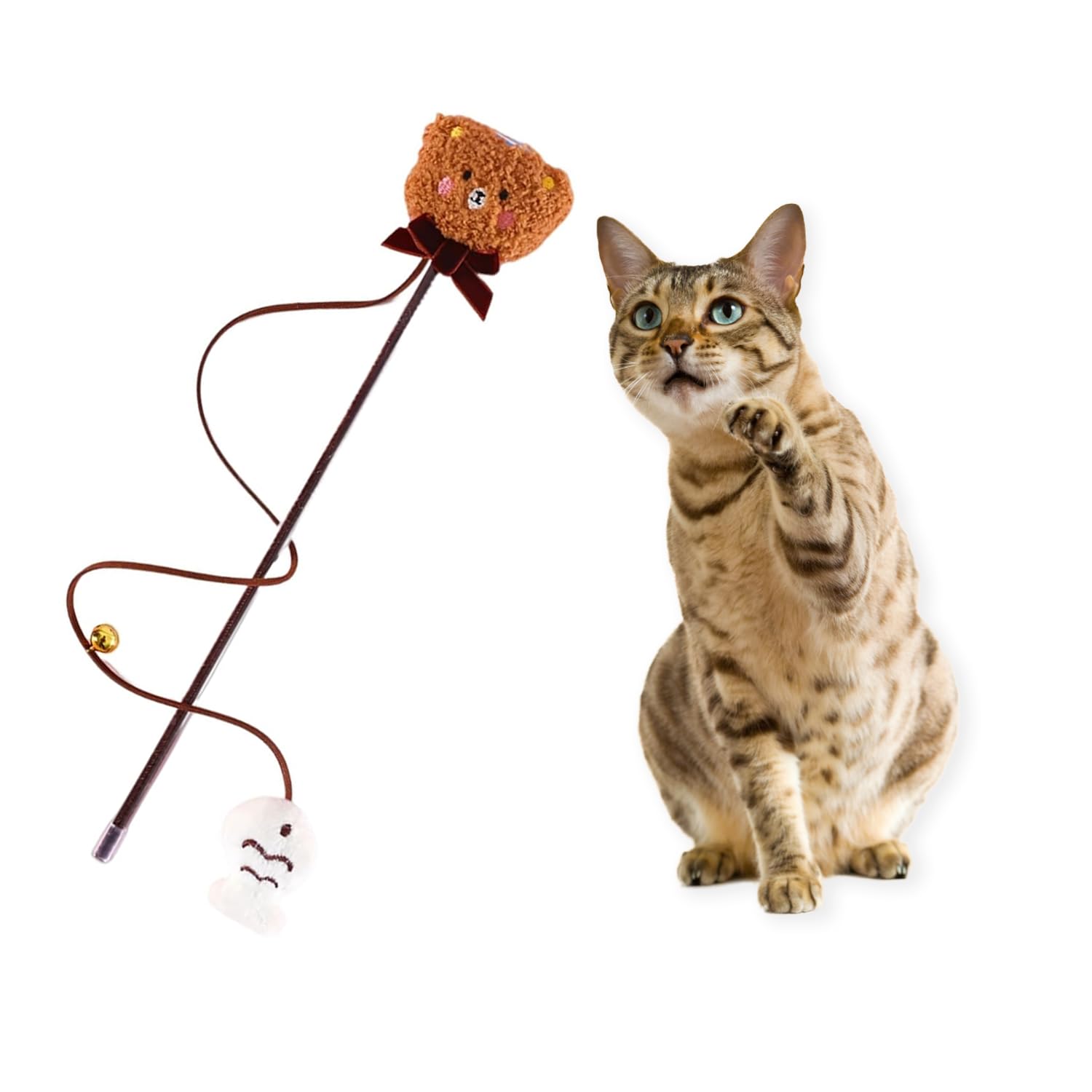 Petbabas Cat and Dog Playing Stick