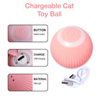 Petbabas Smart 360° Self-Rolling Cat Chasing Rotatable Toy Ball with LED Lights