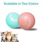 Petbabas Smart 360° Self-Rolling Cat Chasing Rotatable Toy Ball with LED Lights