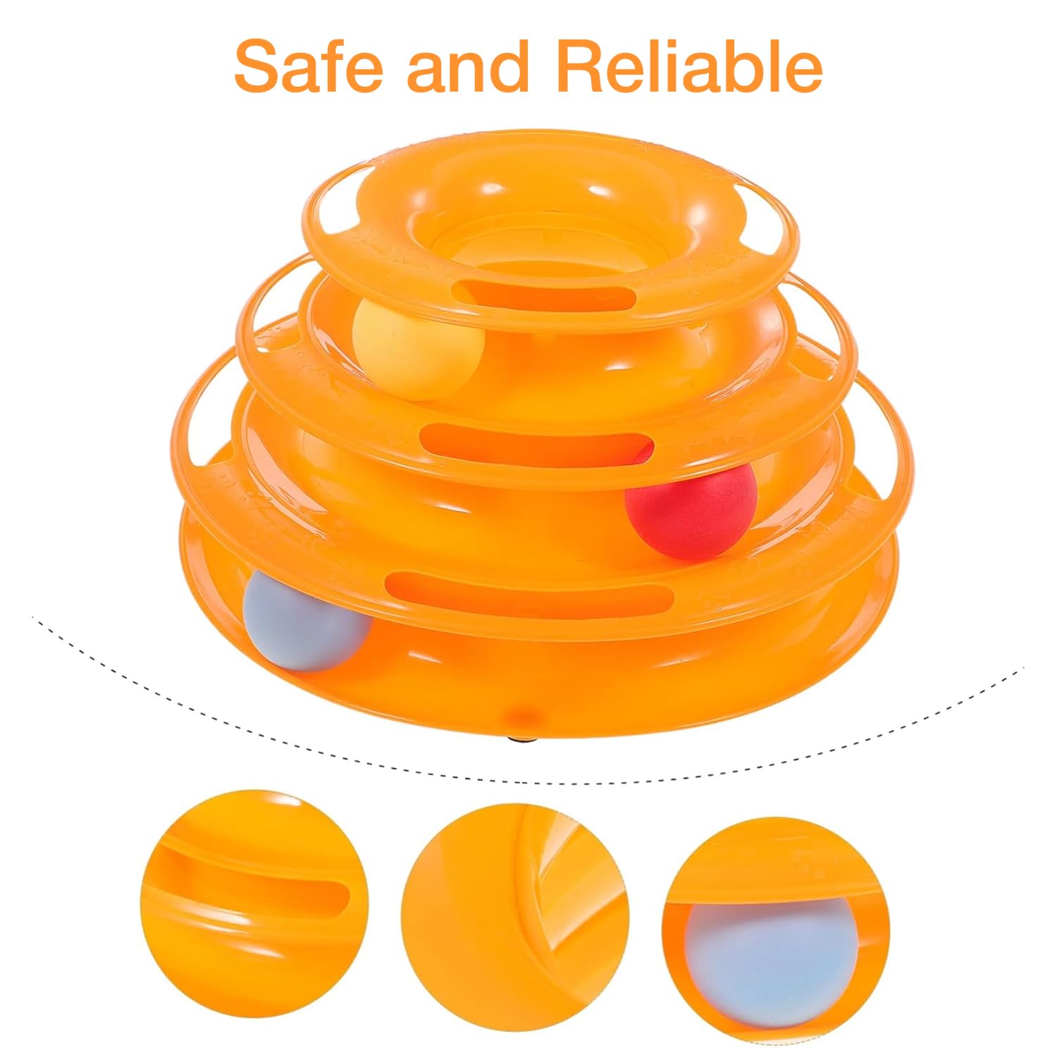 Petbabas Cat Toy Roller, Cat Turntable Ball Interactive