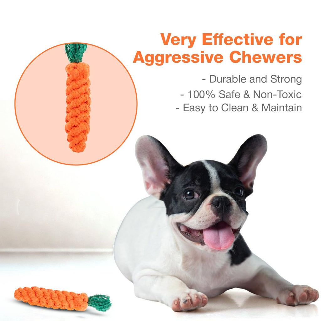 Petbabas Carrot Rope Toy for Dogs and Pets