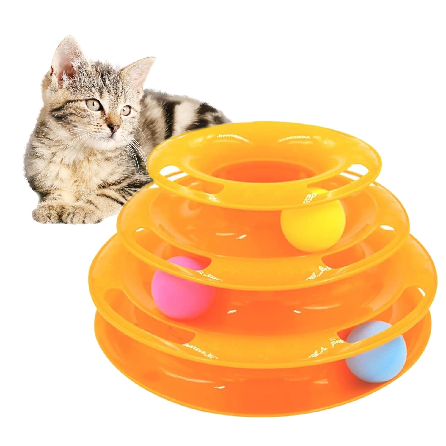 Petbabas Cat Toy Roller, Cat Turntable Ball Interactive