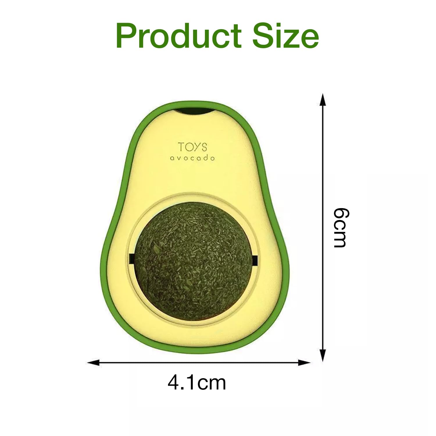 Petbabas Avocado-Shaped Cat Toy with Catnip