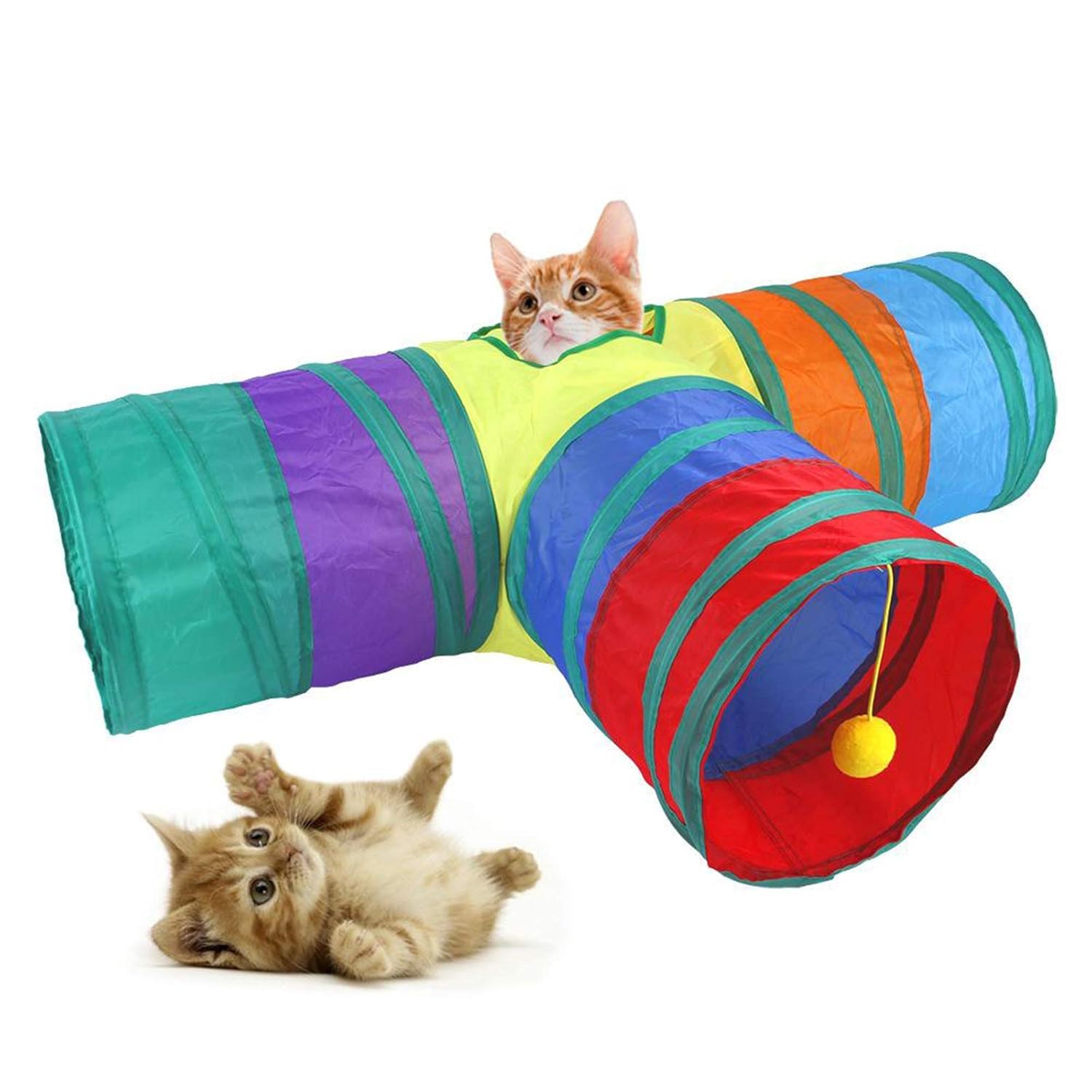 Petbabas 3-Way Pet Tunnels and Activity Toys for Small Animals