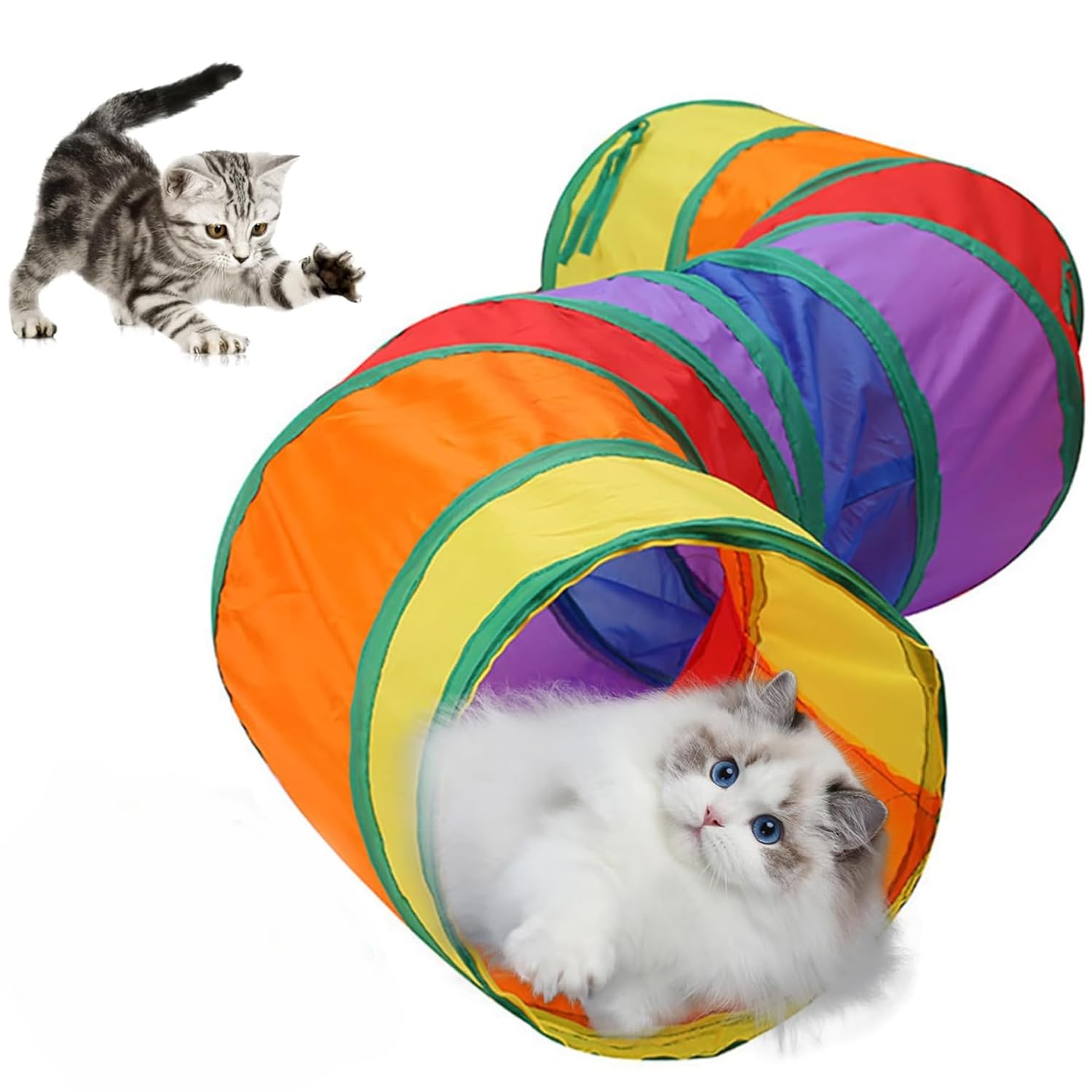 Petbabas 2-Way Pet Tunnels and Activity Toys for Small Animals